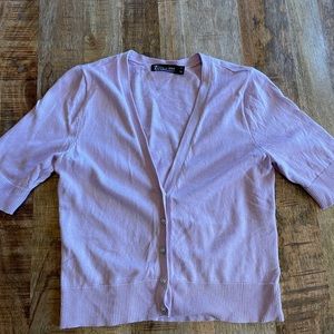 S/S crop sweater cardigan